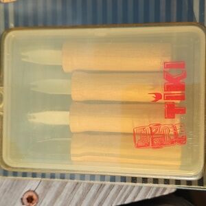 Vintage NEW  NWT TIKI BBQ Set Of 40 Bamboo Corn Cob Skewers  Case